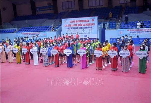 Khai mạc Giải vô địch Bóng bàn các câu lạc bộ Quốc gia năm 2021
