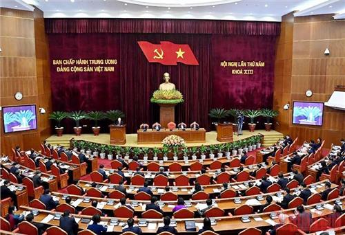 Thông cáo báo chí về ngày làm việc thứ 5 của Hội nghị Trung ương 5 khóa XIII