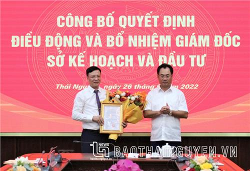 Đồng chí Hà Văn Dương giữ chức Giám đốc Sở Kế hoạch và Đầu tư