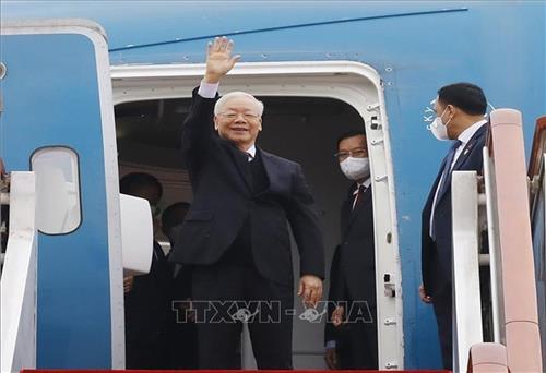 Tổng Bí thư Nguyễn Phú Trọng đến Thủ đô Bắc Kinh, bắt đầu chuyến thăm chính thức Trung Quốc