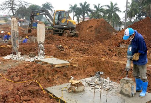 Đẩy nhanh tiến độ thi công Quảng trường Võ Nguyên Giáp