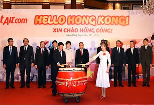 Thủ tướng dự khai trương đường bay TP.HCM – Hong Kong của VietjetAir