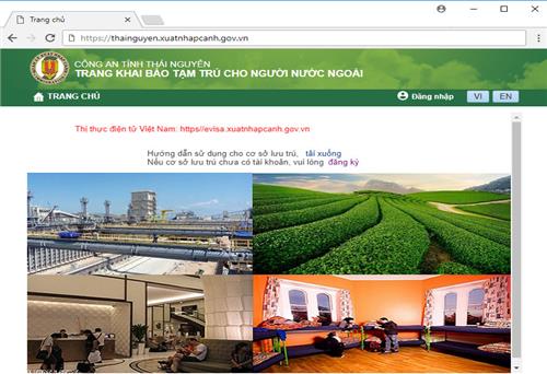 Kênh thông tin điện tử chính thức của Cục Quản lý xuất nhập cảnh tại Thái Nguyên