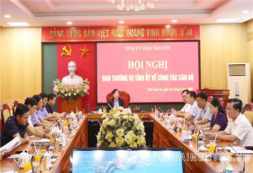 Hội nghị Ban Thường vụ Tỉnh uỷ về công tác cán bộ