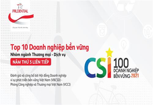 Prudential Việt Nam được vinh danh trong Top 10 doanh nghiệp bền vững