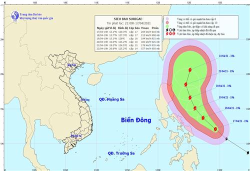 Sẵn sàng ứng phó siêu bão gần Biển Đông