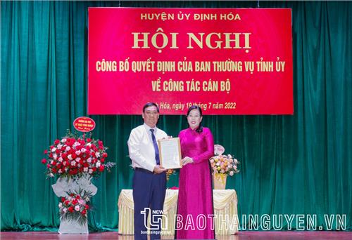 Đồng chí Nguyễn Đức Lực giữ chức Bí thư Huyện ủy Định Hóa