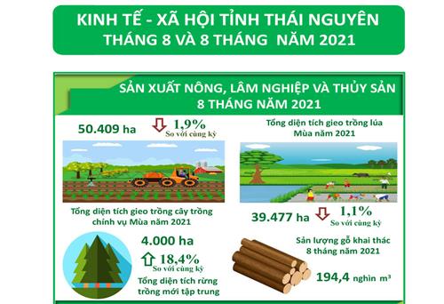 Tình hình kinh tế - xã hội Thái Nguyên 8 tháng năm 2021