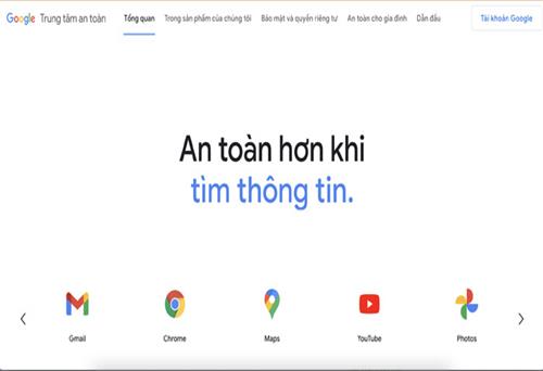 Ra mắt Trung tâm An toàn Google bằng tiếng Việt