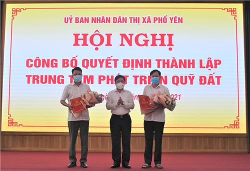 T.X Phổ Yên thành lập Trung tâm Phát triển quỹ đất