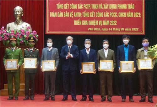Phú Bình: Tỷ lệ điều tra, khám phá vụ phạm pháp hình sự đạt gần 90%