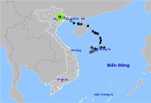 Từ trưa nay (11-8), áp thấp nhiệt đới tiếp tục suy yếu và tan dần