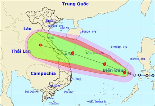 Bão giật cấp 10 cách quần đảo Hoàng Sa 750 km