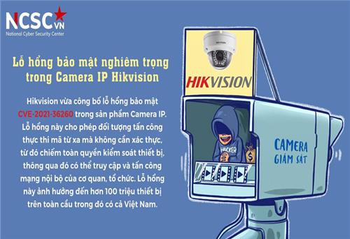 Cảnh báo người dùng camera IP của Hikvision