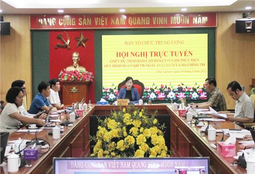Góp ý vào dự thảo báo cáo, quy định của Trung ương về công tác cán bộ