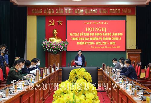 Rà soát, bổ sung quy hoạch cán bộ lãnh đạo thuộc diện Ban Thường vụ Tỉnh ủy quản lý