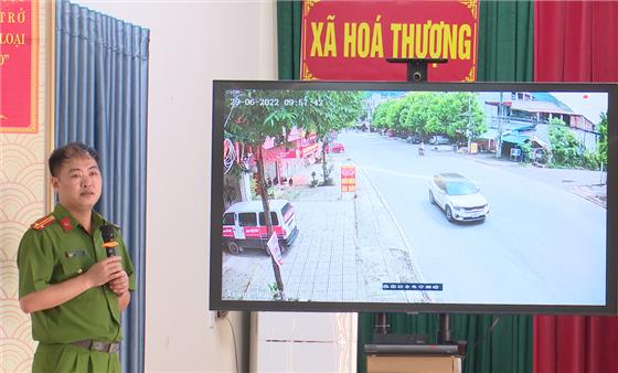 Ra mắt mô hình camera an ninh ở xã Hóa Thượng