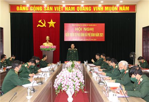 Ban Thường vụ Đảng ủy Quân khu 1: Kiểm điểm tự phê bình và phê bình năm 2021