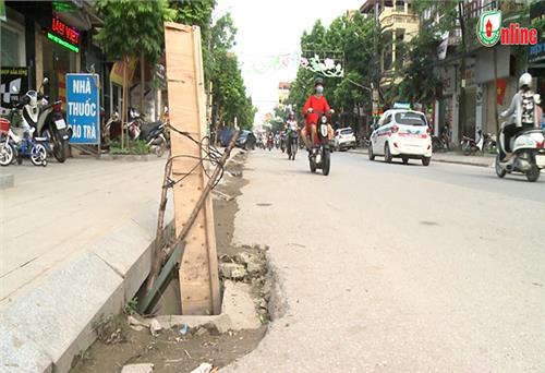 Lem nhem đường Minh Cầu, thành phố Thái Nguyên