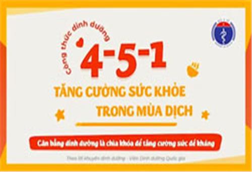 Công thức dinh dưỡng 4-5-1 trong mùa dịch