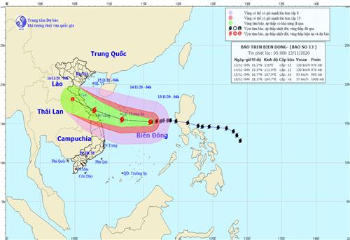 Bão số 13 quần thảo Biển Đông, miền Trung mưa lớn từ ngày mai