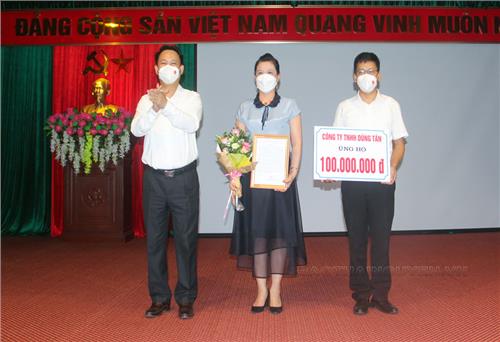 T.P Sông Công tiếp nhận trên 1,6 tỷ đồng ủng hộ phòng, chống dịch