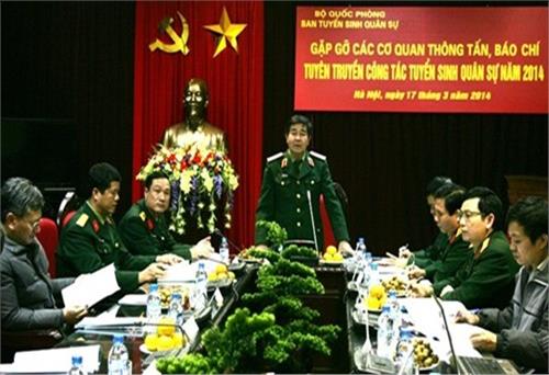 Bộ Quốc phòng công bố nội dung mới tuyển sinh ĐH, CĐ 2014