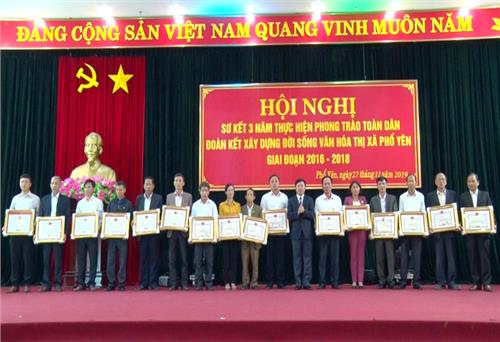 T.X Phổ Yên: 91,3% số hộ đạt gia đình văn hóa