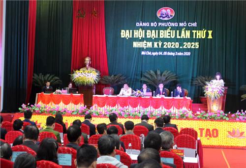 Đảng bộ phường Mỏ Chè tổ chức Đại hội lần thứ X