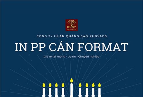 Dịch vụ in pp cán Format tại Công ty in ấn Rubyads