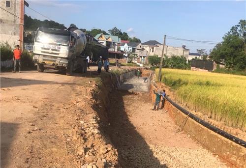 Phú Bình: Xây dựng tuyến kênh mương tưới tiêu cho trên 200ha lúa