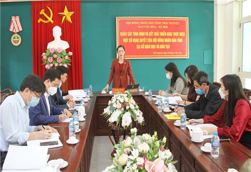 Khảo sát việc thực hiện một số nghị quyết của HĐND tỉnh