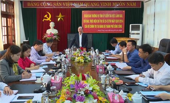 Kiểm tra về thực hiện Chỉ thị số 33-CT/TW tại Thành ủy Sông Công