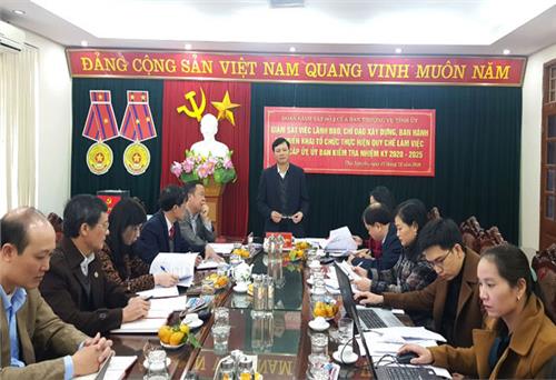 Kiểm tra việc thực hiện Nghị quyết Trung ương 4 và Quy định trách nhiệm nêu gương