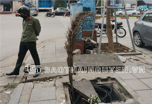 TP. Thái Nguyên: Xuất hiện tình trạng trộm nắp gang đường cáp ngầm