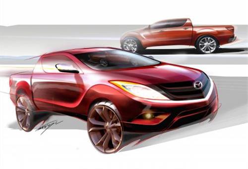 Mazda tung ảnh nội thất bán tải hoàn toàn mới