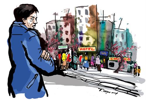 Phố quê chiều cuối năm