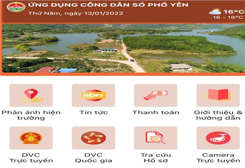 Ra mắt ứng dụng công dân số Phổ YênSmartCity