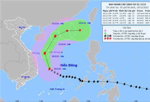 Bão giật trên cấp 17, cách Bình Định-Phú Yên khoảng 270km