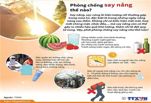 Phòng chống say nắng như thế nào?