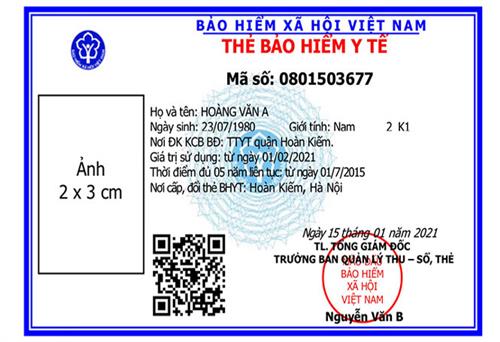 Thay đổi mẫu thẻ bảo hiểm y tế mới từ ngày 1/4/2021