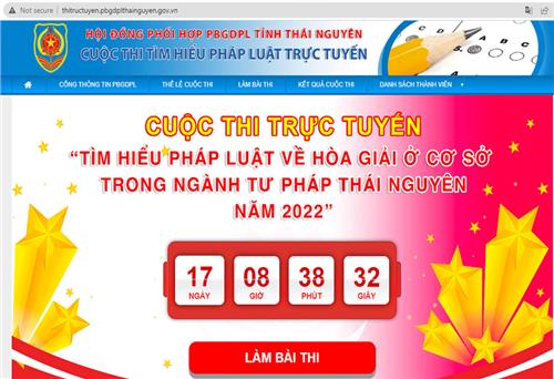 Cuộc thi trực tuyến tìm hiểu pháp luật về hòa giải cơ sở