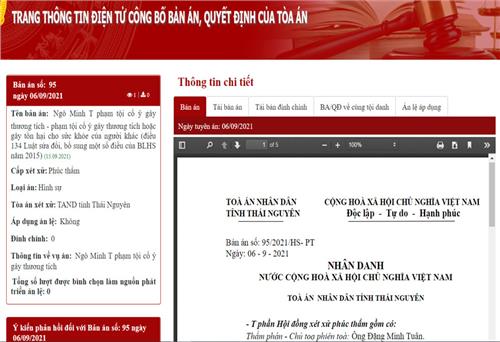 Tỷ lệ giải quyết vụ, việc của tòa án đạt 82%