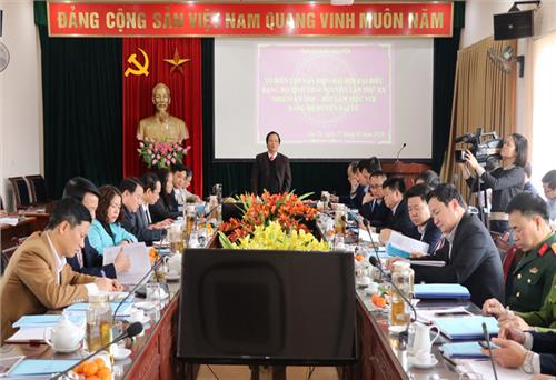 Kiểm tra công tác chuẩn bị đại hội Đảng các cấp tại Đại Từ