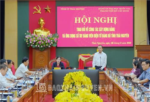 Trao đổi kinh nghiệm xây dựng Đảng với Đại học Quốc gia TP. Hồ Chí Minh