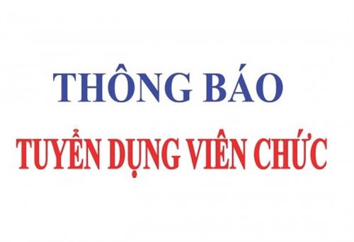 Sở Văn hóa, Thể thao và Du lịch tỉnh Thái Nguyên thông báo tuyển dụng viên chức