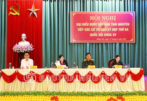 Cử tri huyện Đồng Hỷ kiến nghị với Đoàn đại biểu Quốc hội tỉnh nhiều vấn đề dân sinh