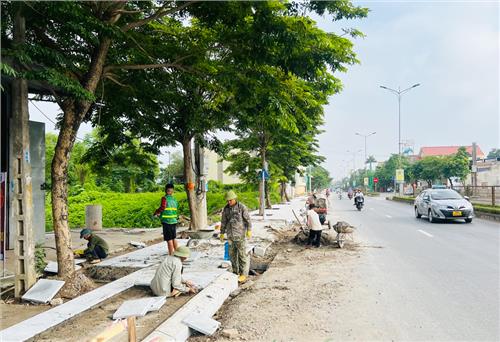 Thay mới 4,5km vỉa hè dọc Quốc lộ 3 cũ