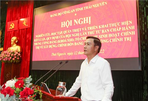 Đảng ủy Công an tỉnh tổ chức học tập Nghị quyết Trung ương 4