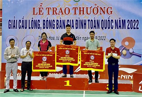 Giải Cầu lông, Bóng bàn gia đình toàn quốc: Thái Nguyên giành giải Nhì toàn đoàn